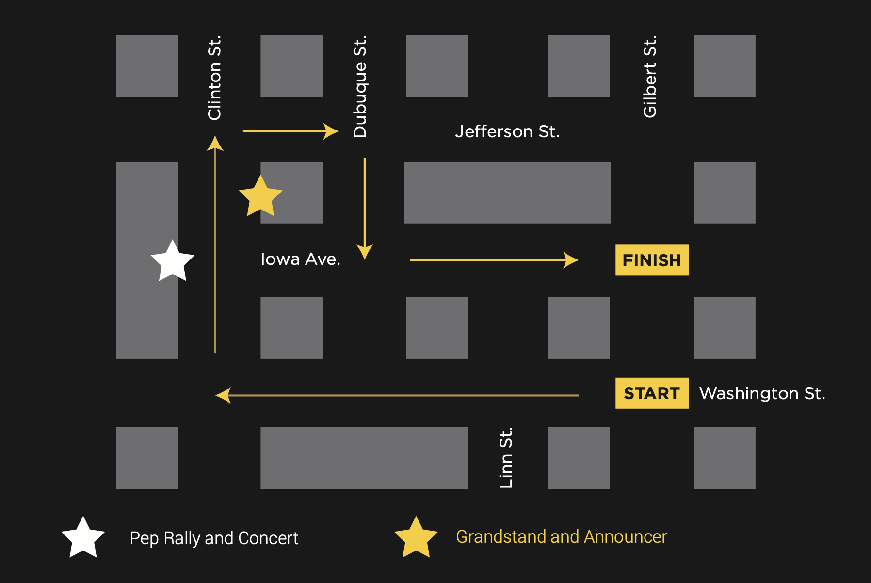 a map of the parade route. 