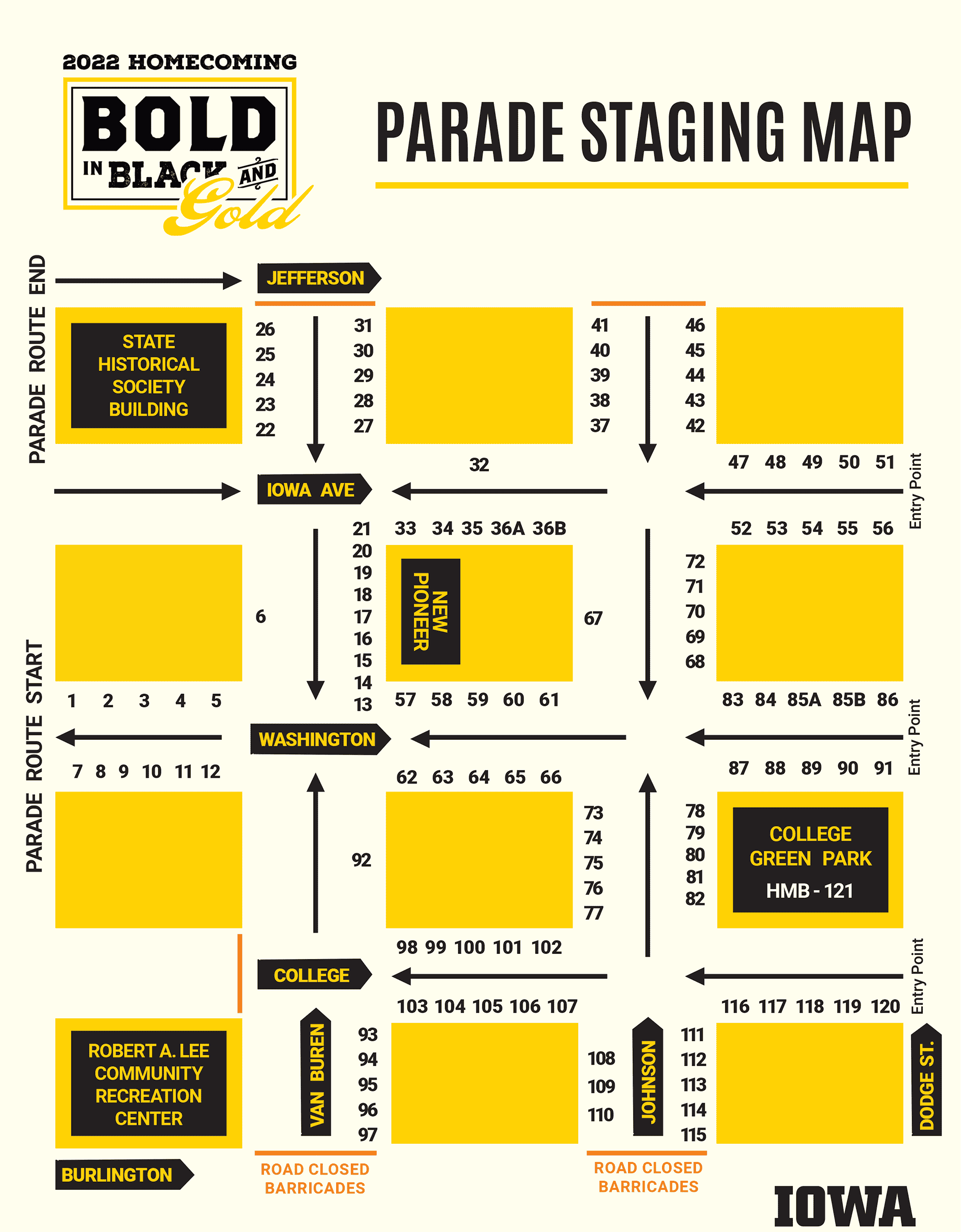 Parade Participant Information at Iowa The University of