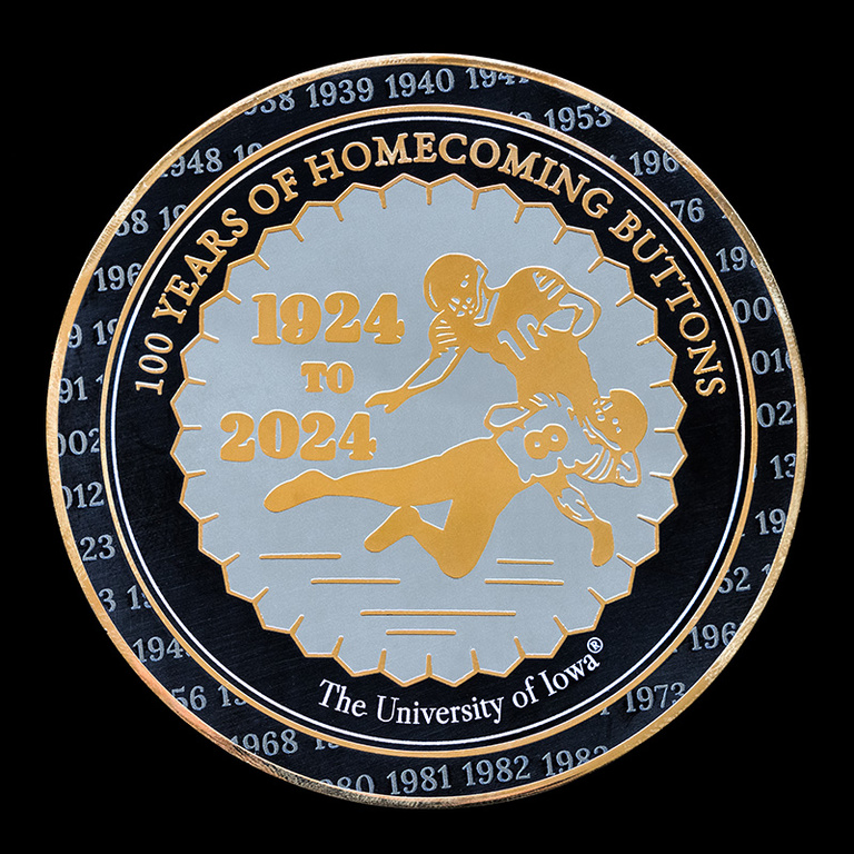 image of centennial homecoming button